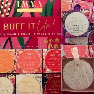 LWYA Buff It Up Body Wash & Polish 6-Piece Gift Set Shea Butter Sealed NIB